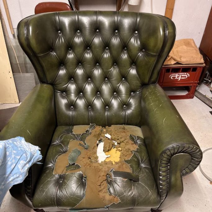 Réfection assise fauteuil 